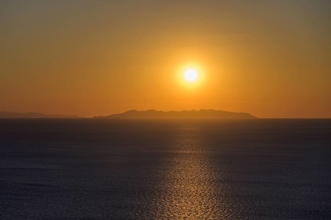 Sunset over Capraia Island
