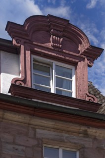 Historic bay window of a residential building