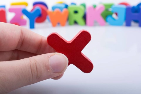 Letter cubes of Alphabet made of wood
