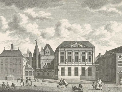 View of Gravensteen Castle in Leiden
