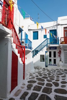 The white washed old town of Horta