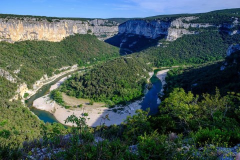 View of the river bends