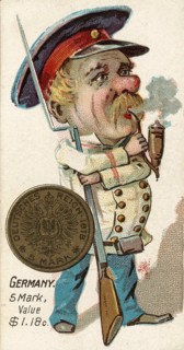 Coins from different countries with symbolic persons