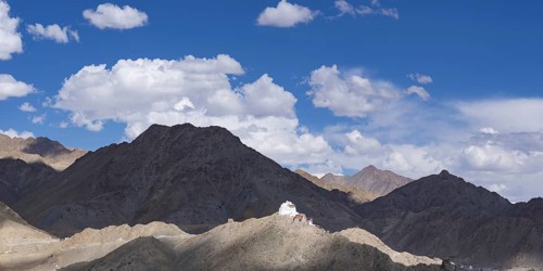 Namgyal Tsemo Gompa Monastery on Tsenmo Hill