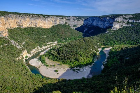 View of the river bends
