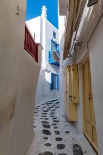 The white washed old town of Horta
