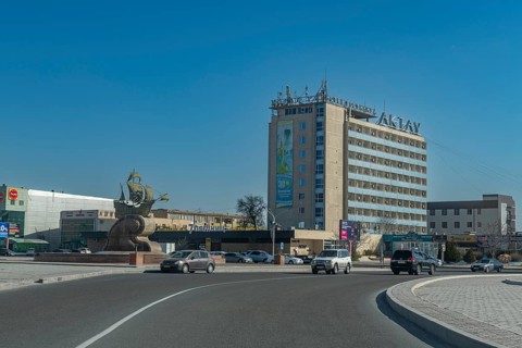 Modern houses in Aktau