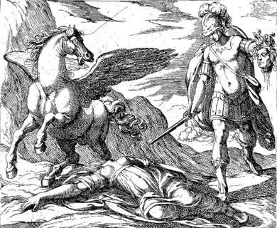 Perseus kills Medusa