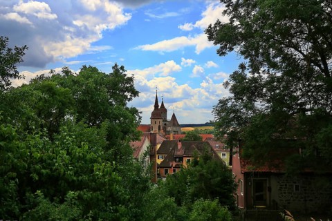 The collegiate church is a sight in the historic centre of the old town. Feuchtwangen