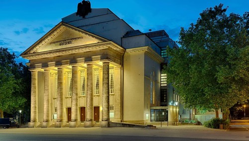 Illuminated Landestheater Detmold Germany
