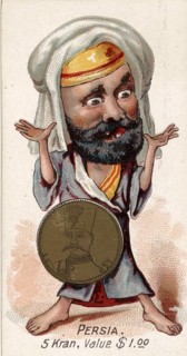 Coins from different countries with symbolic persons