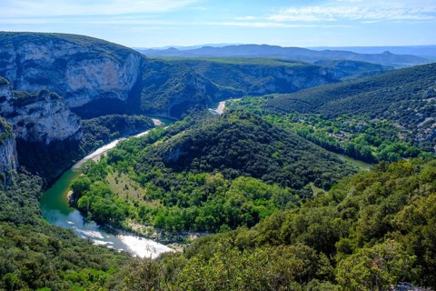 View of the river bends