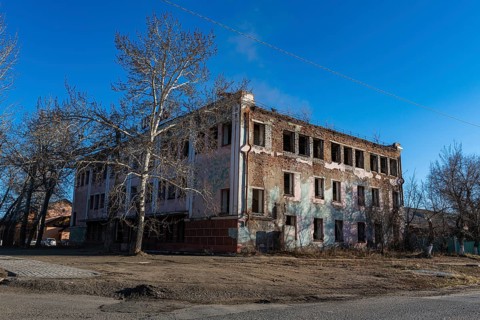 Collapsed building in Kurchatov