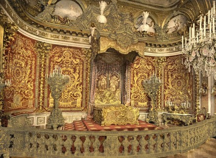 The Royal Bedroom in Herrenchiemsee Palace in Bavaria
