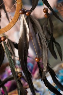 Beautiful bird feathers for decorative purposes