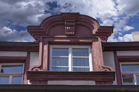 Historic bay window of a residential building