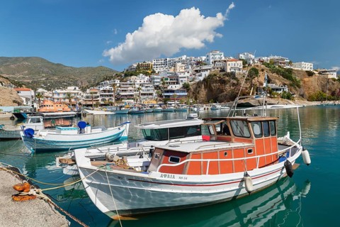 Fishing boats in the harbour of Agia Galini