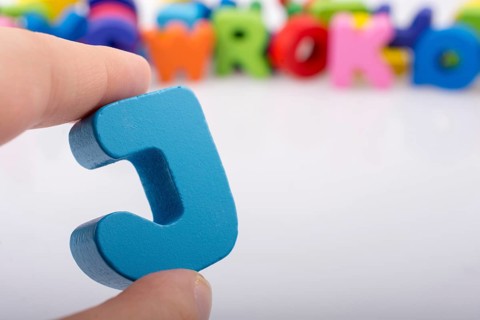 Letter cubes of Alphabet made of wood