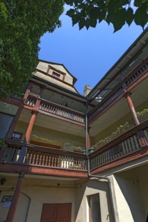 Historic courtyard of an apartment building