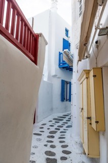 The white washed old town of Horta
