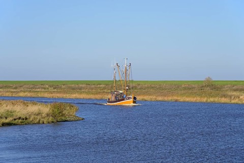Crab cutter with tourists on board