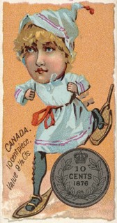 Coins from different countries with symbolic persons