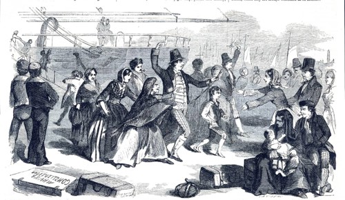 Arrival of emigrants at Constitution Wharf