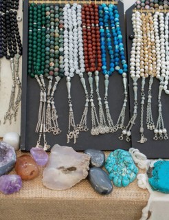 Set of praying beads of various colors and semi precious stones