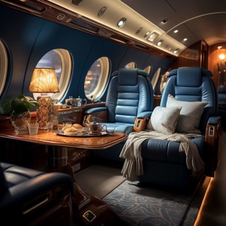 Private flying by rich people and business people in their own planes for vacation and luxury and business