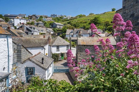 Historic village centre of Port Isaac with 18th and 19th century cottages