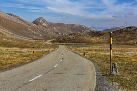 Landscape in autumn on the Albula Pass
