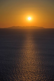 Sunset over Capraia Island
