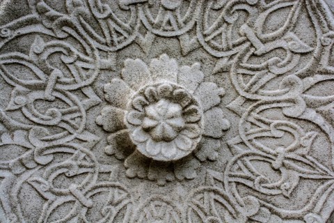 Ottoman marble carving art in detail
