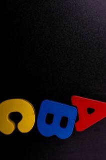 Colorful ABC Letters of Alphabet made of wood