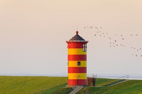 Pilsum lighthouse in the morning light