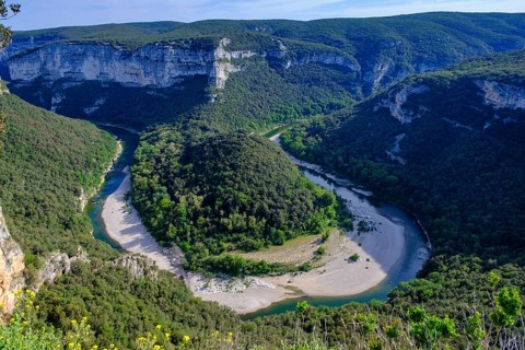 View of the river bends