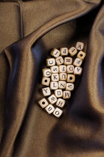 Letter cubes of Alphabet made of wood