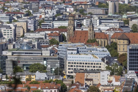 View of the city centre of the historic Collegiate Church