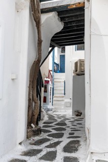 The white washed old town of Horta
