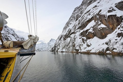 Entering the Trollfjord with the Noorderlicht