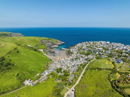Aerial view of Port Isaac