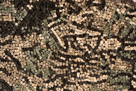 Different mosaic textures made with colorful mosaic