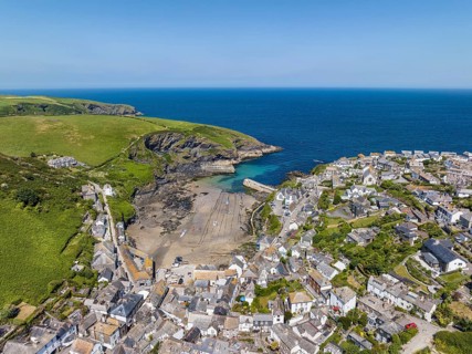 Aerial view of Port Isaac