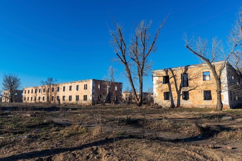 Collapsed building in Kurchatov