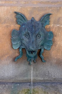 Figure at the historic trough fountain