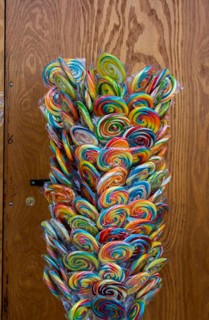Delicious colorful swirl candy and sweets for kids
