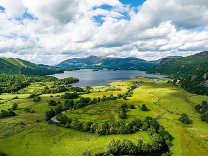 Derwent Water from a drone