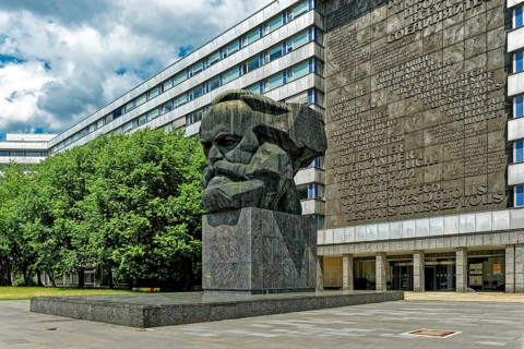 Karl Marx Monument after a design by the Soviet artist Lew Kerbel