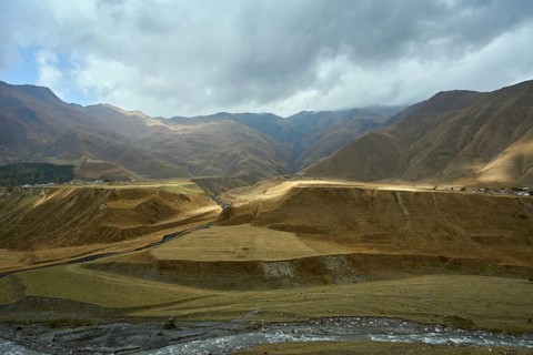 High mountain landscape on the Georgian Army Road