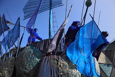 Imaginative float at the street parade in Menton
